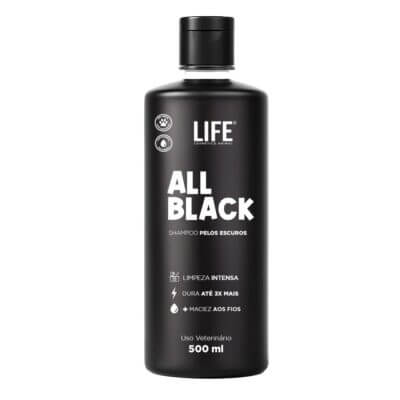 Shampoo Pet All Black Pelos Escuros Life 500 Ml