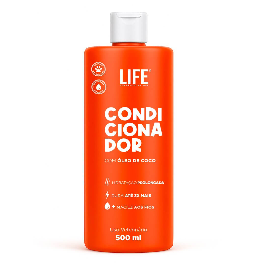 Condicionador Pet Life 500 Ml Com Óleo De Coco